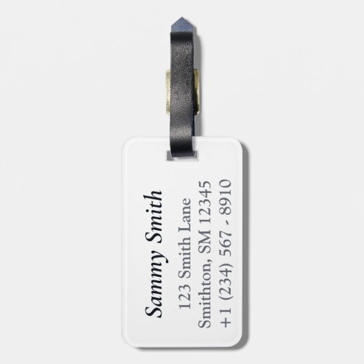 Weiches, gestreiftes Muster Gepäckanhänger (Rückseite vertikal)