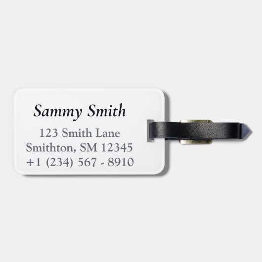 Weiches, gestreiftes Muster Gepäckanhänger (Rückseite horizontal)