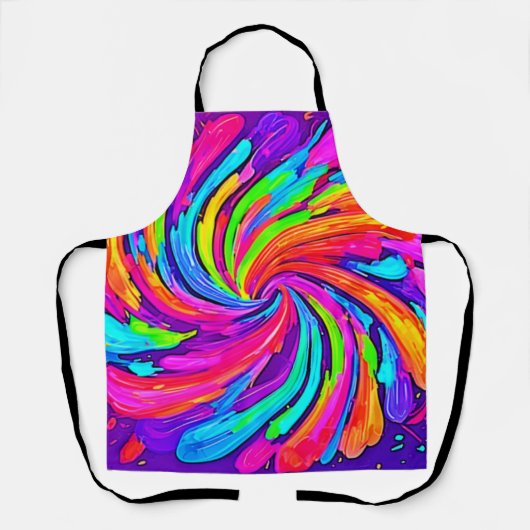 Weiches Glühen: Cartoon-Regenbogen Schürze (Vorderseite)
