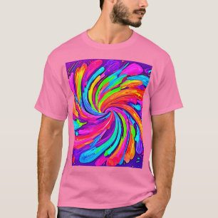 Weiches Glühen: Cartoon-Regenbogen T-Shirt