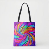 Weiches Glühen: Cartoon-Regenbogen Tasche (Vorderseite)