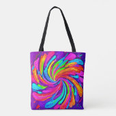 Weiches Glühen: Cartoon-Regenbogen Tasche (Rückseite)