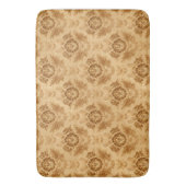 Weiches Gold Damast Blumenmuster Badematte (Vorderseite Vertikal)