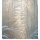 Weiches Gold der weißen Tropen, pastellfarbene Pal Duschvorhang (Vorderseite)