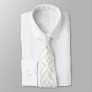 Weiches Grau Geometrische Art Deco Krawatte