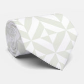 Weiches Grau Geometrische Art Deco Krawatte (Gerollt)