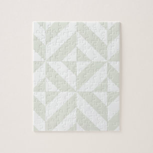 Weiches Grau Geometrische Art Deco Puzzle