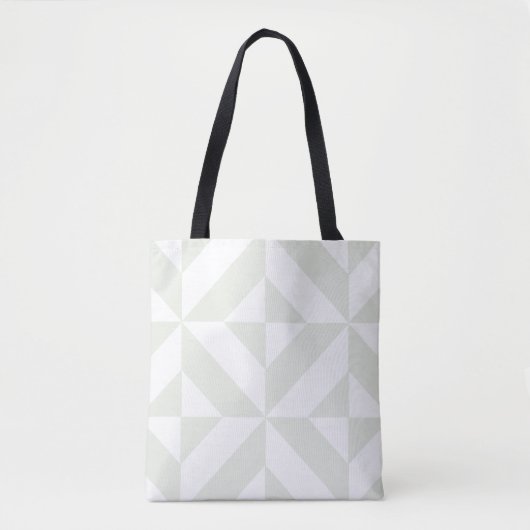Weiches Grau Geometrische Art Deco Tasche (Vorderseite)