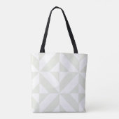 Weiches Grau Geometrische Art Deco Tasche (Rückseite)