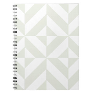 Weiches graues geometrisches Art Deco Notizblock