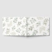 Weiches grünes botanisches Blätter Muster  Gästebuch (Voll)