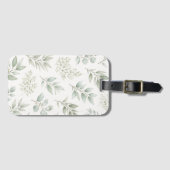 Weiches grünes botanisches Blätter-Muster  Gepäckanhänger (Vorderseite (Horizontal))