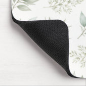 Weiches grünes botanisches Blätter Muster Mousepad (Ecke)
