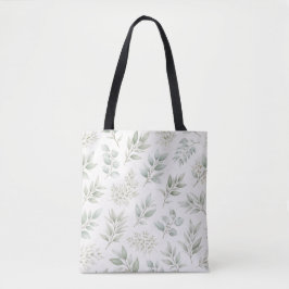 Weiches grünes botanisches Blätter Muster Tasche