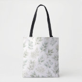 Weiches grünes botanisches Blätter Muster  Tasche (Vorderseite)