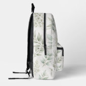 Weiches grünes botanisches Blättermuster Bedruckter Rucksack (Links)