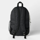 Weiches grünes botanisches Blättermuster Bedruckter Rucksack (Rückseite)