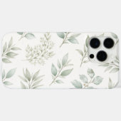 Weiches grünes botanisches Blättermuster Case-Mate iPhone Hülle (Rückseite (Horizontal))
