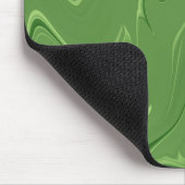 Weiches grünes Malachit-Flüssigmarbelmuster Mousepad (Ecke)