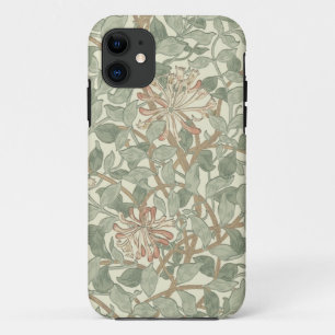 Weiches grünes Vintage-William-Morris-Geißblatt iPhone 11 Hülle