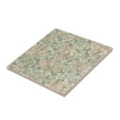 Weiches grünes Vintage-William-Morris-Geißblatt Fliese (Seite)