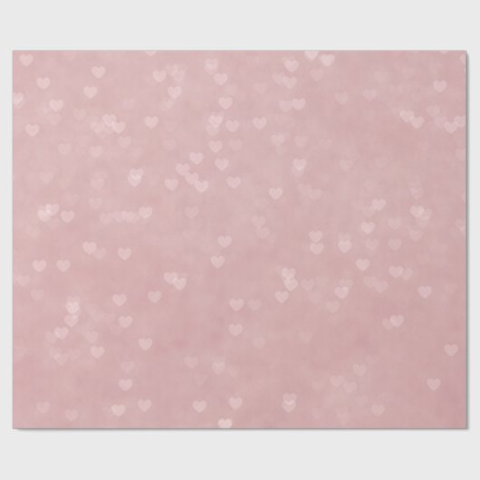 Weiches Herz-Muster - rosa Geschenkpapier (Flach)
