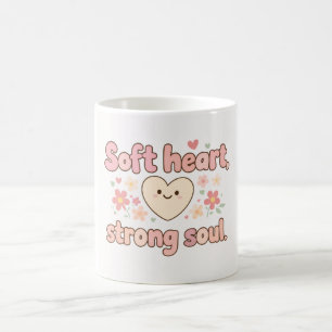 Weiches Herz Starke Seele Pastell-Ästhetik-Design Kaffeetasse