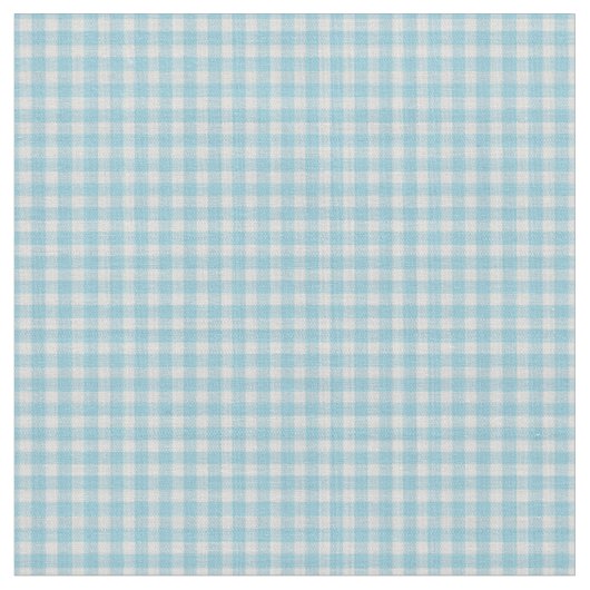 Weiches Himmelblau Gingham Karomuster Stoff (Nahaufnahme)