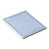 Weiches Himmelblau Minimalistischer Notizblock (angewinkelt)