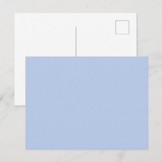 Weiches Himmelblau Postkarte (Vorne/Hinten)