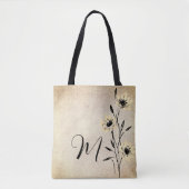 Weiches Kunstleder Blumenmuster mit Monogramm Tasche (Vorderseite)