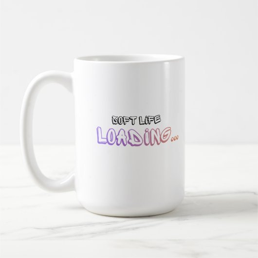 Weiches Leben Lade Ästhetik Zitat Kaffeetasse (Links)