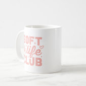 Weiches Leben Mädchen rosa Ästhetik Kaffeetasse (Vorderseite Links)