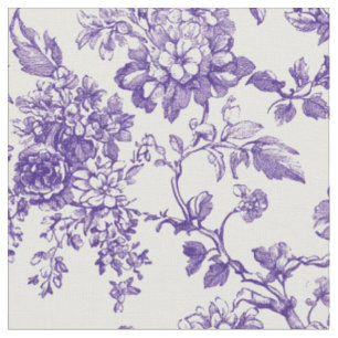 Weiches lila Botanical Toile Stoff