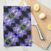Weiches Lila Clematis Blume Abstraktes Muster Geschirrtuch (Viertel Falte)