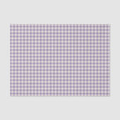 Weiches lila Gingham-Karo-Festtagsmuster Seidenpapier (Vorderseite)