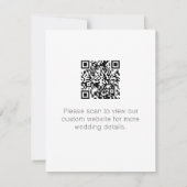 Weiches Lila & Weißes Save The Date QR Code (Rückseite)