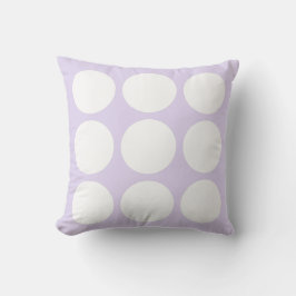 Weiches Lilac-Lila- und Weißkreislauf-Design Kissen
