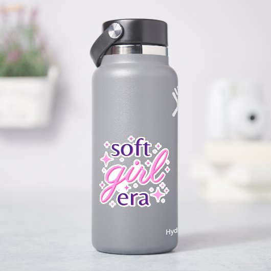 Weiches Mädchen Era Textdesign Aufkleber (HydroFlask)