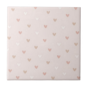 Weiches minimales Herz Muster Fliese
