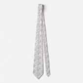 Weiches neutrales Boho-Blumen-Botanik-Muster Krawatte (Vorderseite)