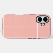 Weiches neutrales Gittermuster Minimales Kontrolld Case-Mate iPhone Hülle (Rückseite (Horizontal))