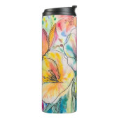 Weiches Pastell-Blumendesign Thermosbecher (Nach links gedreht)