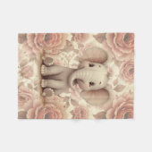 Weiches Pastell-Blumenmuster Fleecedecke (Vorderseite (Horizontal))