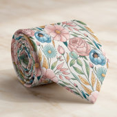 Weiches Pastell-Blumenmuster Krawatte
