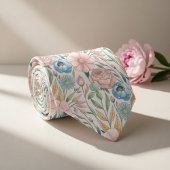 Weiches Pastell-Blumenmuster Krawatte