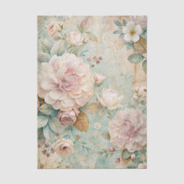 Weiches Pastell-Blumenmuster mit Pfingstrosen Seidenpapier