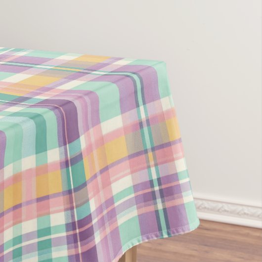 Weiches Pastell-Karomuster  Tischdecke (Beispiel)