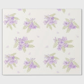 Weiches Pastell-Lila Jacaranda-Blüten Geschenkpapi Geschenkpapier (Flach)