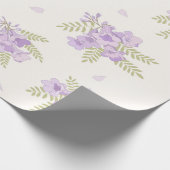 Weiches Pastell-Lila Jacaranda-Blüten Geschenkpapi Geschenkpapier (Ecke)